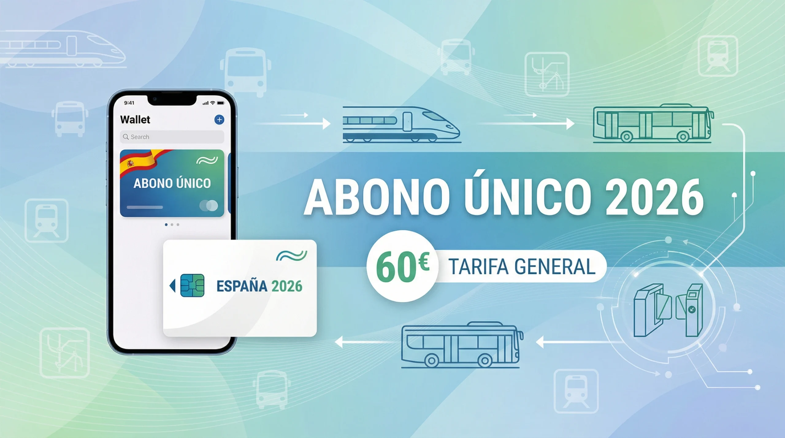 Abono único de transporte 2026: qué es, precio, cuándo entra en vigor y cómo funcionará